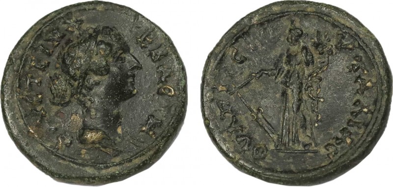 THRACE. Pautalia. Faustina II (Augusta, 147-175). Ae.
Obv: ΦΑVСΤΕΙΝΑ СΕΒΑСΤΗ.
Dr...
