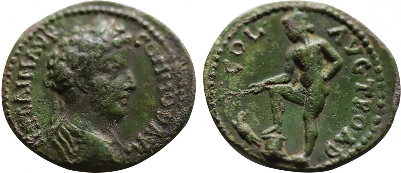 TROAS. Alexandria. Commodus (177-192). Ae As. Obv: IMP CAI M AVR COMMODVS. Laure...