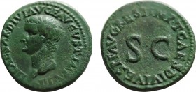 TIBERIUS (14-37). As. Rome or mint in Thrace. Restitution issue struck under Domitian.
Obv: TI CAESAR DIVI AVG F AVGVST IMP VIII.
Bare head left.
Rev:...