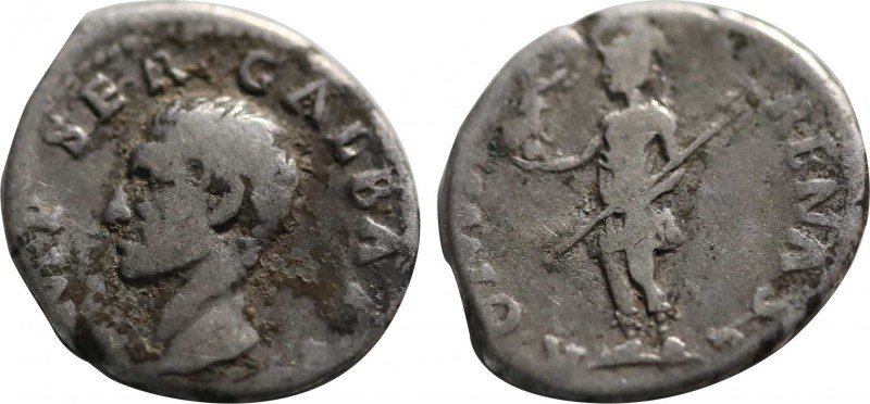 GALBA (68-69). Denarius. Rome. Obv: IMP SER GALBA AVG. Laureate head right. Rev:...