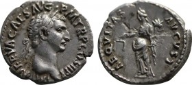 NERVA (96-98). Denarius. Rome.
Obv: IMP NERVA CAES AVG P M TR P II COS III P P.
Laureate head right.
Rev: AEQVITAS AVGVST.
Aequitas standing left, hol...