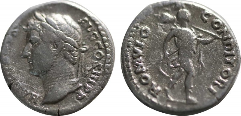 HADRIAN (117-138). Denarius. Rome. Obv: HADRIANVS AVG COS III P P. Laureate head...