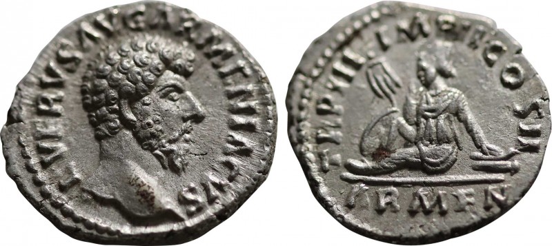 LUCIUS VERUS (161-169). Denarius. Rome.
Obv: L VERVS AVG ARMENIACVS.
Bare head r...