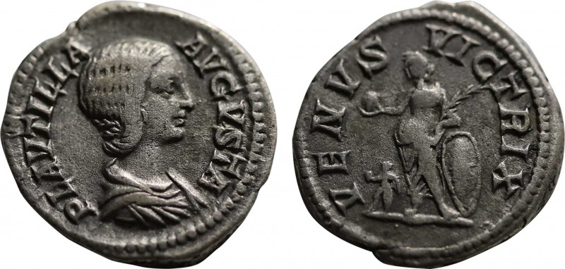 PLAUTILLA (Augusta, 202-205). Denarius. Rome.
Obv: PLAVTILLA AVGVSTA.
Draped bus...