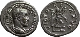 MAXIMINUS THRAX (235-238). Denarius. Rome.
Obv: IMP MAXIMINVS PIVS AVG.
Laureate, draped and cuirassed bust right.
Rev: VICTORIA AVG.
Victory advancin...