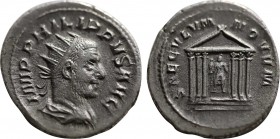 PHILIP I THE ARAB (244-249). Antoninianus. Antioch.
Obv: IMP M IVL PHILIPPVS AVG.
Radiate, draped and cuirassed bust right.
Rev: SAECVLVM NOVVM.
Hexas...