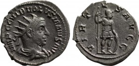 VOLUSIAN (251-253). Antoninianus. Rome. Obv: IMP C C VIB VOLVSIANVS AVG. Radiate, draped and cuirassed bust right. Rev: VIRTVS AVGG. Virtus standing r...