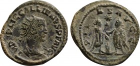 GALLIENUS (253-268). Antoninianus. Samosata. Obv: IMP C P LIC GALLIENVS P F AVG. Radiate, draped and cuirassed bust right. Rev: PIETAS AVGG. Valerian ...