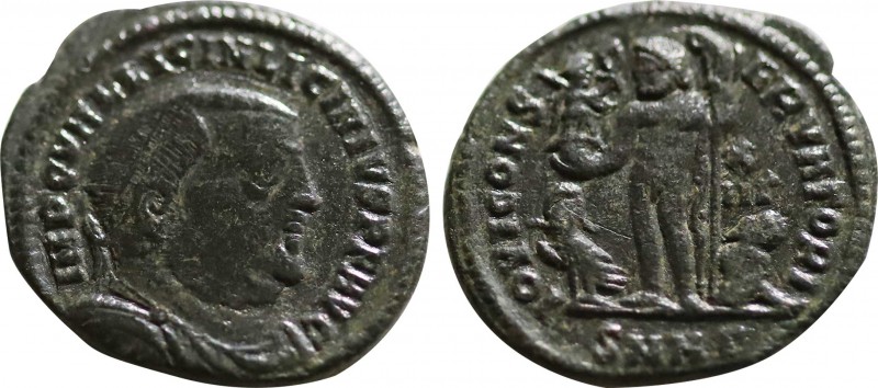 LICINIUS I (308-324). Follis. Heraclea.
Obv: IMP C VAL LICIN LICINIVS P F AVG.
R...