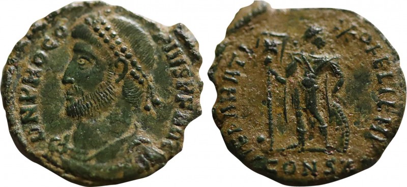 PROCOPIUS (Usurper, 365-366). Ae. Constantinople. Obv: D N PROCOPIVS P F AVG. Di...