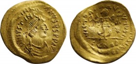 JUSTINIAN I (527-565). GOLD Tremissis. Constantinople.
Obv: D N IVSTNIANVS P P AVG.
Diademed, draped and cuirassed bust right.
Rev: VICTORIA AVGVSTORV...