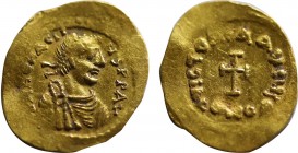 HERACLIUS (610-641). GOLD Tremissis. Constantinople.
Obv: δ N ҺЄRACLIЧS T P P AVG.
Diademed, draped and cuirassed bust right.
Rev: VICTORIA AVGЧS / CO...