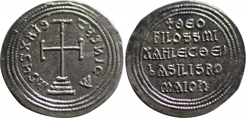 THEOPHILUS with MICHAEL III (829-842). Miliaresion. Constantinople.
Obv: IҺSЧS X...