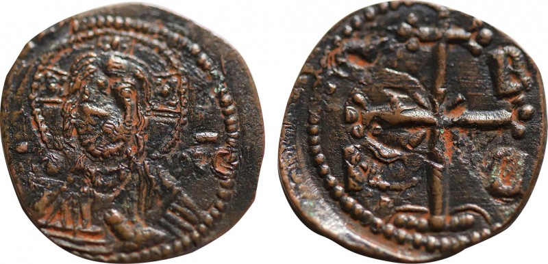 NICEPHORUS BASILACIUS (Usurper, 1078). Follis. Thessalonica.
Obv: IC - XC.
Fac...