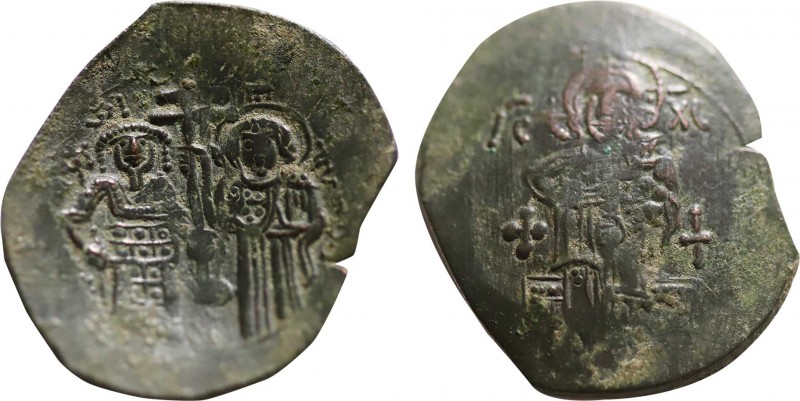 John II Comnenus, 1118-1143. Aspron Trachy (Electrum, 34 mm, 3.87 g, 6 h), Const...
