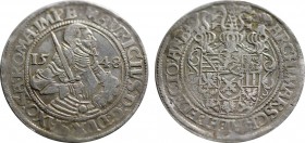 GERMANY.Saxony. Moritz, 1541 - 1553. Taler 1548, Annaberg. MAVRICIVS: D: G: DVX: SAXO: SA: ROMA: IMPE:, the elector in armor to the right and with a s...