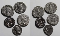 5 Roman Denarius Lot.