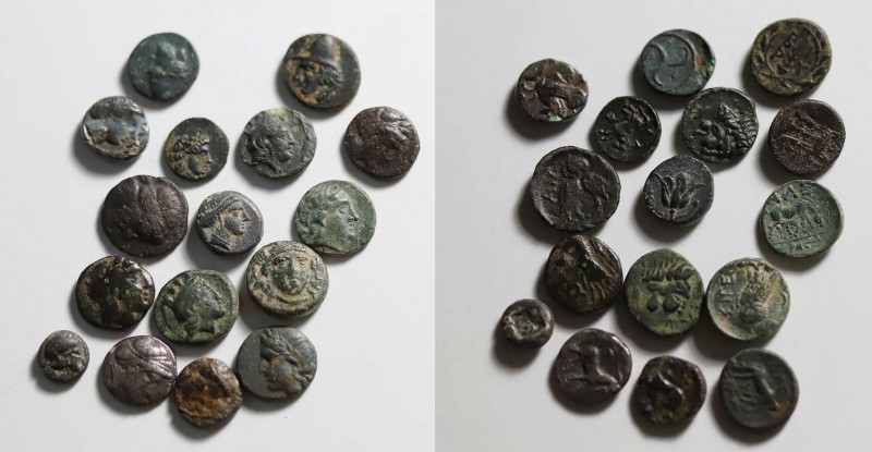 16 Greek Coins.