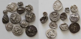 12 Greek Silver Lots.