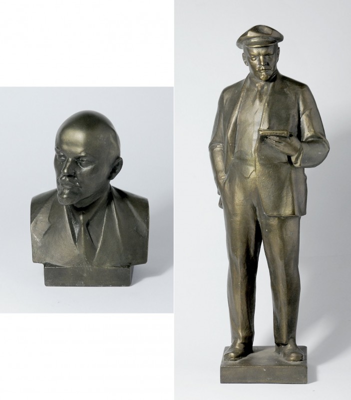 Varia. 
Statuetten und Büsten. W.I. Lenin, Statuette, Motiv: Lenin lesend, UdSS...