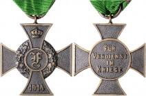 Deutsche Ausgaben bis 1945. 
Anhalt, Gesamtstaat. Friedrich-Kreuz, Bronze, am Band für Kämpfer. OEK&nbsp;81. . 

vz