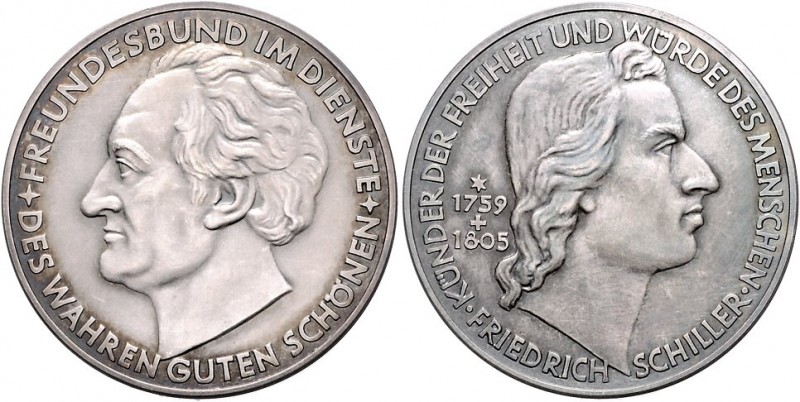 Deutsche Medaillen. 
Personenmedaillen. 
Schiller, Friedrich v. (1759-1805). S...