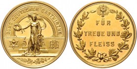 Deutsche Medaillen. 
Leipzig. 
Bund Deutscher Gastwirte (1893 gegründet u. Sitz in Leipzig). Gold. Verdienstmedaille o.J. (um 1900), Silber vergold....