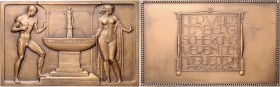Jugendstil (Art nouveau)-Medaillen. 
Deutschland. Bronzeplakette 1910, v. Gustav Adolf Bredow bei Mayer & Wilhelm, Stuttg., Jahresgabe des Württ. Kün...
