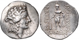 Münzen der griechischen Welt. 
Thrakia/Thasos. 
Tetradrachme, 16,02 g, ca. 150-50 vdZ, Dionysoskopf re./jugendlicher Herakles mit Keule u. Löwenfell...