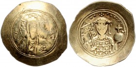 Byzantinische Münzen. 
Michael VII. Ducas, 1071-1078. Histamenon, GOLD, 4,20 g, Mzst. Constantinopel, Christusbüste v. v. mit Kreuznimbus, 3 mal 3 Pu...