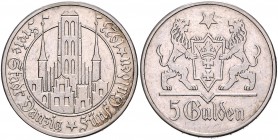 Danzig, Freie Stadt. 
5 Gulden 1923, Jaeger D 9. . 

winz. Kratzer, ss