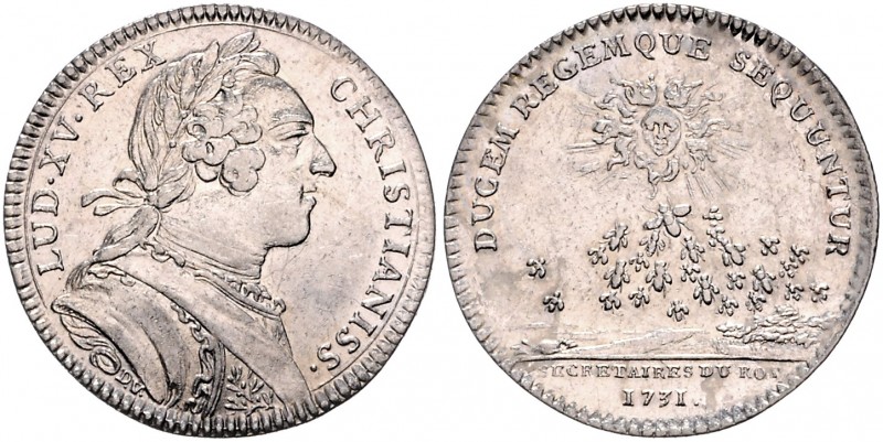 Frankreich-Jetons. 
Ludwig XV. (1715-171774). Silberjeton 1731, von Du Vivier (...