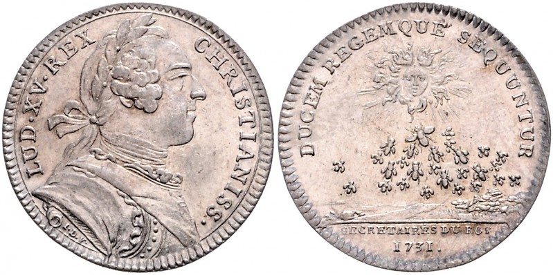 Frankreich-Jetons. 
Ludwig XV. (1715-171774). Silberjeton 1731, von Du Vivier (...
