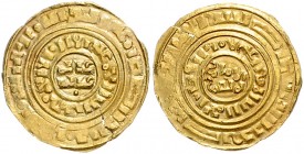 Kreuzfahrerstaaten. 
Königreich Jerusalem. 
ca. 1187-1260. Bezant o.J., GOLD, 3,35 g, geprägt nach dem Vorbild eines Dinars des Fatimiden-Kalifen Al...
