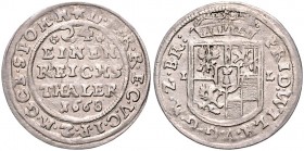 Brandenburg/-Preußen. 
Friedrich Wilhelm 1640-1688. 1/24 Taler 1668 IL (Berlin), Jz. auf Wertseite. v.&nbsp;Schrötter&nbsp;1056. . 

ss-f. vz
