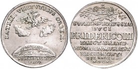Brandenburg/-Preußen. 
Friedrich III. 1688-1701. Silberabschlag von den Stempeln des Dukatens 1690 auf die Königsberger Huldigung, preuß. Adler in Wo...