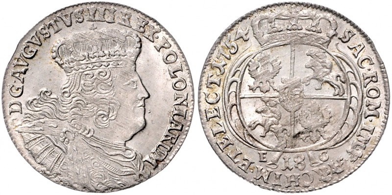 Brandenburg/-Preußen. 
Friedrich II. 1740-1786. 18 Gröscher 1754 EC, preuß. Kri...