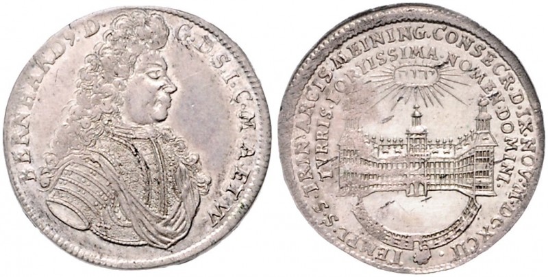 Sachsen/-Meiningen. 
Bernhard 1680-1706. Groschen 1692, Einweihung der Kirche i...