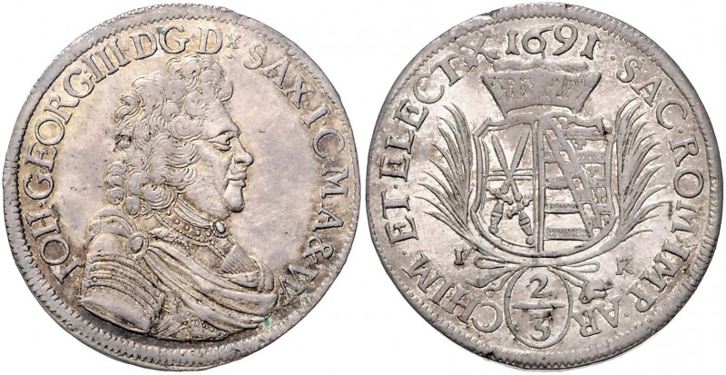 Sachsen/-Albertinische Linie (Kurlinie ab 1547). 
Johann Georg III. 1680-1691. ...