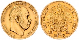 Preussen. 
Wilhelm I. 1871-1888. 10 Mark 1872 C. Jaeger&nbsp;242. . 

ss