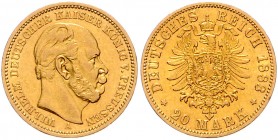 Preussen. 
Wilhelm I. 1871-1888. 20 Mark 1883 A. Jaeger&nbsp;246. . 

ss