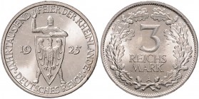 3 Reichsmark 1925 A, Rheinlandfeier\b0. Jaeger&nbsp;321. . 

winz. Rdu, fast stempelfrisch
