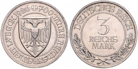 3 Reichsmark 1926, Lübeck\b0. Jaeger&nbsp;323. . 

winz. Rf., fast vz/vz