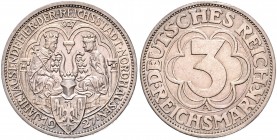 3 Reichsmark 1927, Nordhausen\b0. Jaeger&nbsp;327. . 

f. vz