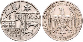 3 Reichsmark 1927, Marburg\b0. Jaeger&nbsp;330. . 

winz. Rdu, vz-stfr