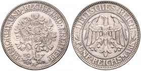 5 Reichsmark 1927 A, Kursmünze Eichbaum\b0. Jaeger&nbsp;331. . 

fast vorzüglich