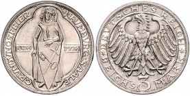 3 Reichsmark 1928, Naumburg\b0. Jaeger&nbsp;333. . 

winz. Rf., vz
