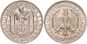 3 Reichsmark 1928, Dinkelsbühl\b0. Jaeger&nbsp;334. . 

winz. Rdu, fast stempelfrisch