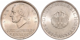 5 Reichsmark 1929 A, Lessing\b0. Jaeger&nbsp;336. . 

winz. Rdu, vz