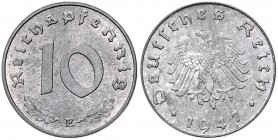 10 Reichspfennig 1947 E, Zink. Jaeger&nbsp;375. RR. 

vz-stfr